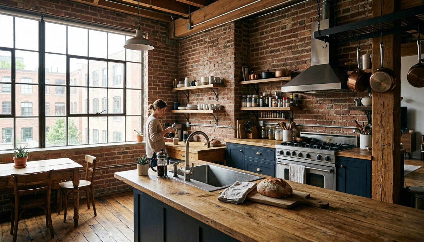 Comment fusionner praticité et esthétique dans une cuisine de style industriel ?